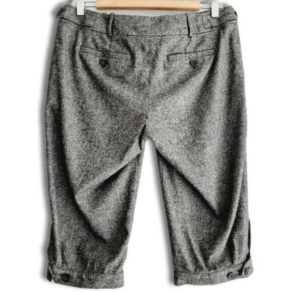CLUB MONACO Wool Blend Bermudas Short Crop Trousers Grey Sz 6 - Picture 8 of 13